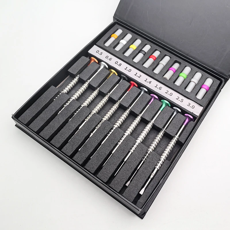 시계 제조공 시계 도구용 정밀 드라이버 키트*10개 좋은 포장 상자