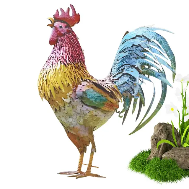 2 Decorazioni Da Giardino Gallina In Acrilico - Segnali Realistici Per Cortile E Fattoria
