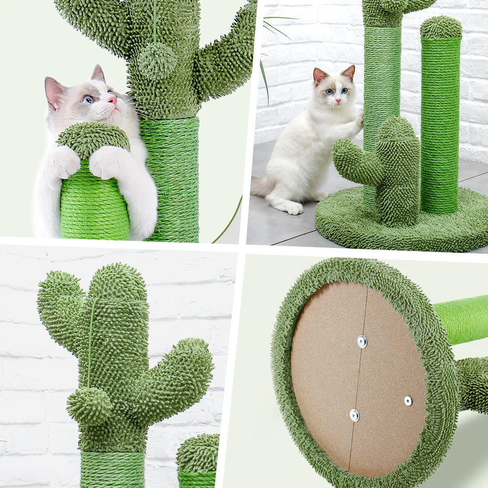 Cactus Cat Scratching Post with Interactive Ball