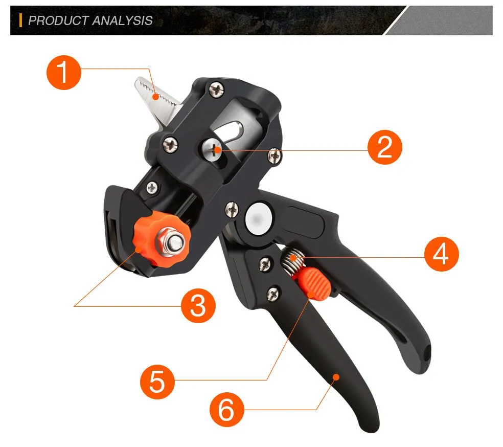 Description Picture 3 of itemGarden Tools Professional Farming Pruning Shears Grafting Scissor Fruit Tree Vaccination Secateurs Pruning Cutting Knife
