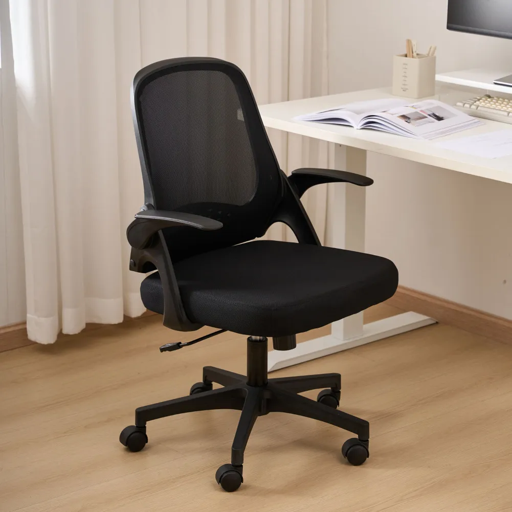 

Ergonomic Mesh Desk Chair Computer Chair With Adjustable Height Lumbar Support Flip-up Armrest Swivel Task Chair For Office Home