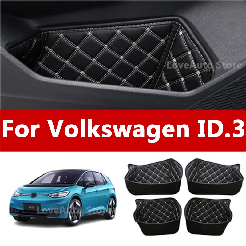 

For Volkswagen VW ID.3 ID3 2021 2022 Car Front Rear Door Inner Armrest Handle Door Multifunctional Storage Box Cover