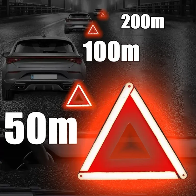 Foldable Reflective Car Warning Triangle Road Safety Accessory