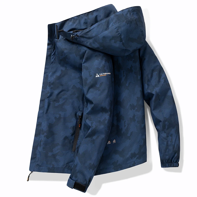 Men's stormcoat Spring and Autumn Season New Leisure Outdoor Mountaineering Sports Waterproof Hooded windbreaker Men Camo Jacket