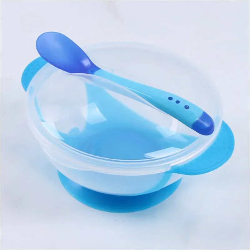 Baby Bowl Set Training Bowl Spoon Tableware Set Dinner Bowl Learning Dishes with Suction Cup Children Training Dinnerware
