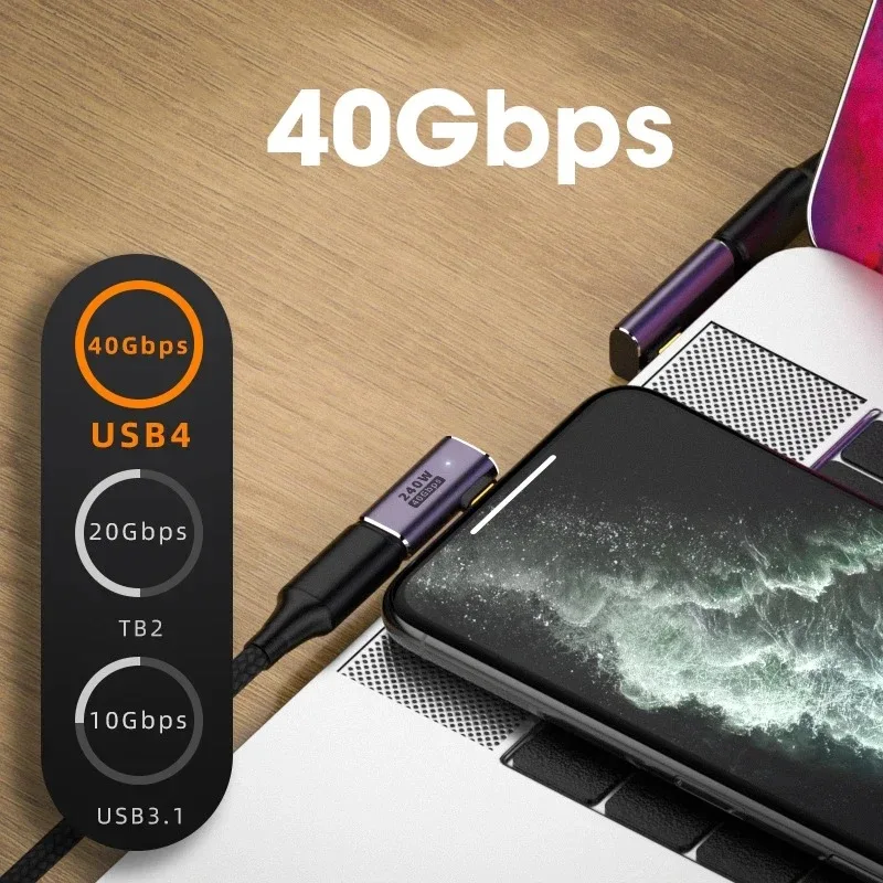 รูปสินค้า อะแดปเตอร์ USB-C 40Gbps ชาร์จเร็ว 240W สำหรับ MacBook และอุปกรณ์ USB-C
