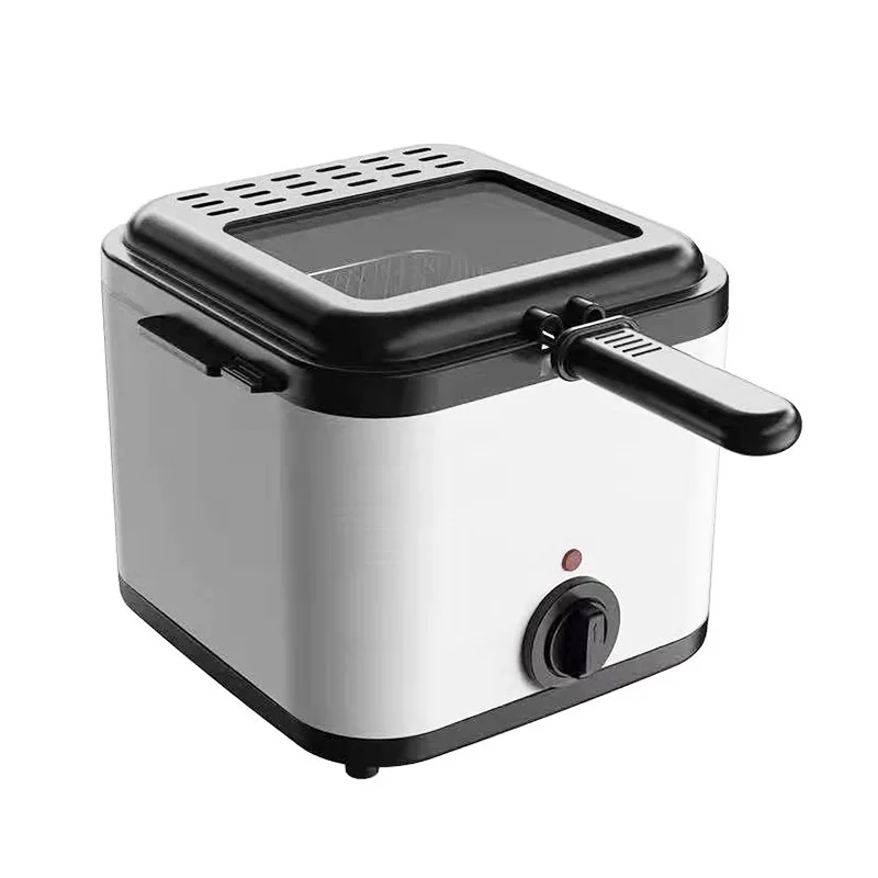 Household Electric Deep Oil Fryer 2.5L Non-Stick Single Button Control Thermal Protection Fry Pot For French Fries Chicken Chops
