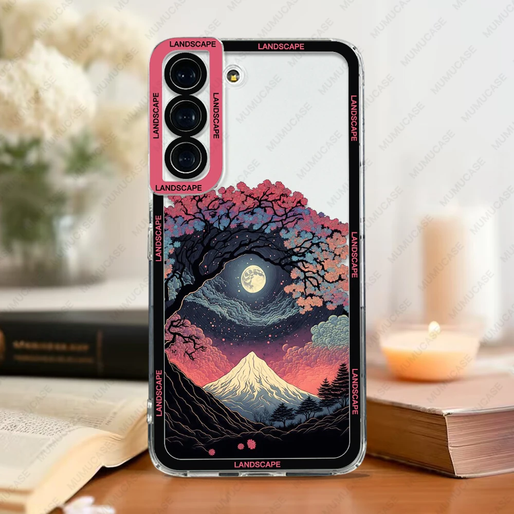 thumbnail image 1 of Funda suave para Samsung Galaxy S24, S20, S21 FE, S22 Plus, S23 Ultra, A22, A54, 5G, paisaje japonés, 1 of 5