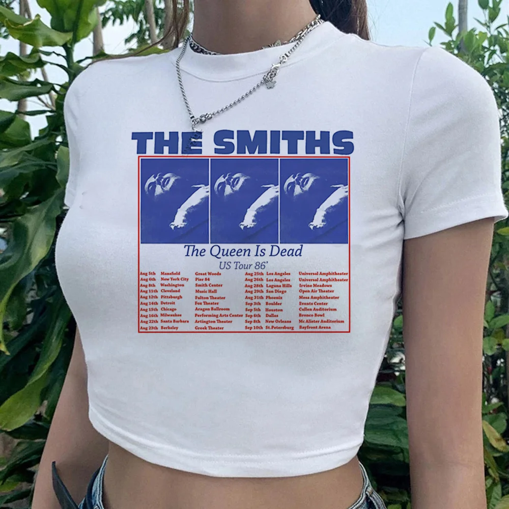 The Smiths Graphic Goth 2000S Crop Top Donna Gothic Fairycore Manga Harajuku Crop Top T-Shirt