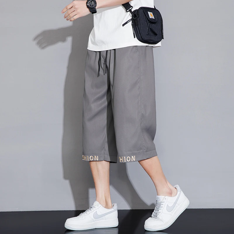 2024 Men's Summer Loose Shorts Men Fashion Jogging Sweat Pants Men Straight Leg Pants Versatile Harajuku Shorts Casual Pants