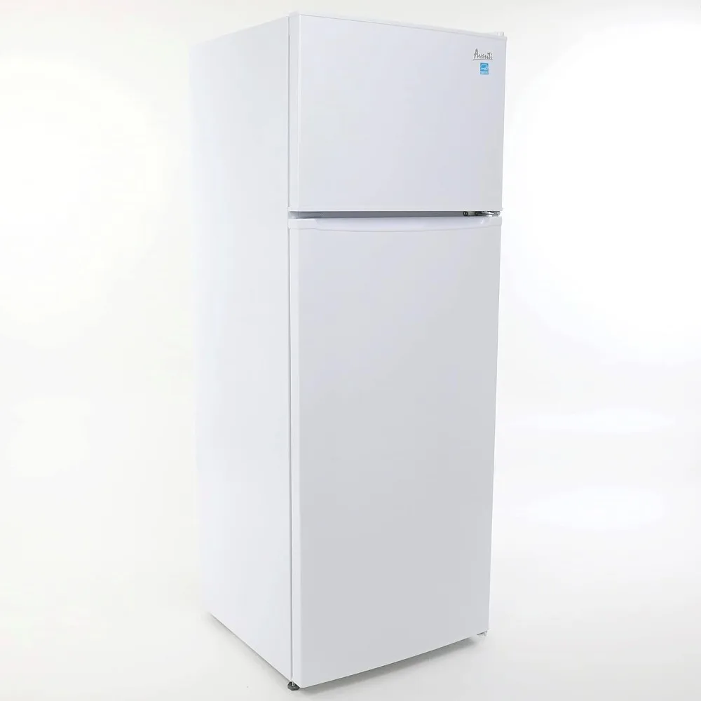 RA75V0W Apartment Refrigerator Freestanding Slim Design Full Fridge with Top Freezer for Condo, House, Small Kitchen Use,