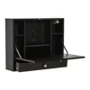Black Wall Mount Wood Foldable Desk Children Table Desk Workstation 1
