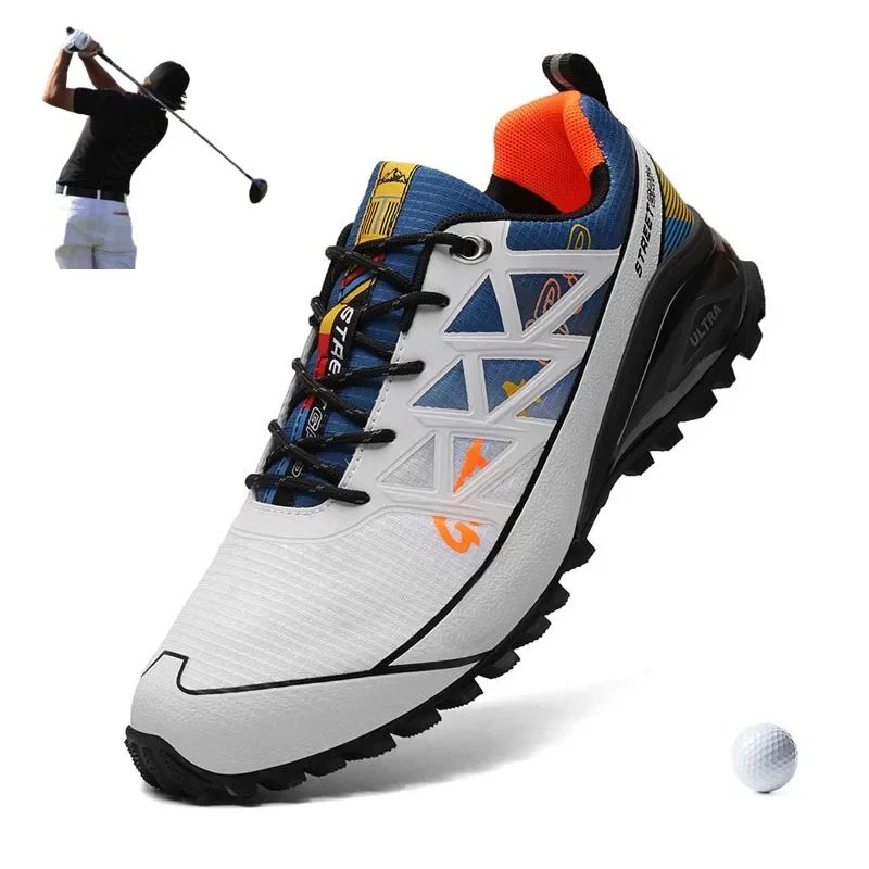 Zapatos de Golf impermeables para hombre, zapatillas deportivas para caminar al aire libre, calzado de entrenamiento de Golf, talla grande 40-48