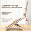 Double-Layer Reading Rack with Elastic Page Clips Portable Book Stand Sitting Posture Correction for Laptop Recipe Textbook 1
