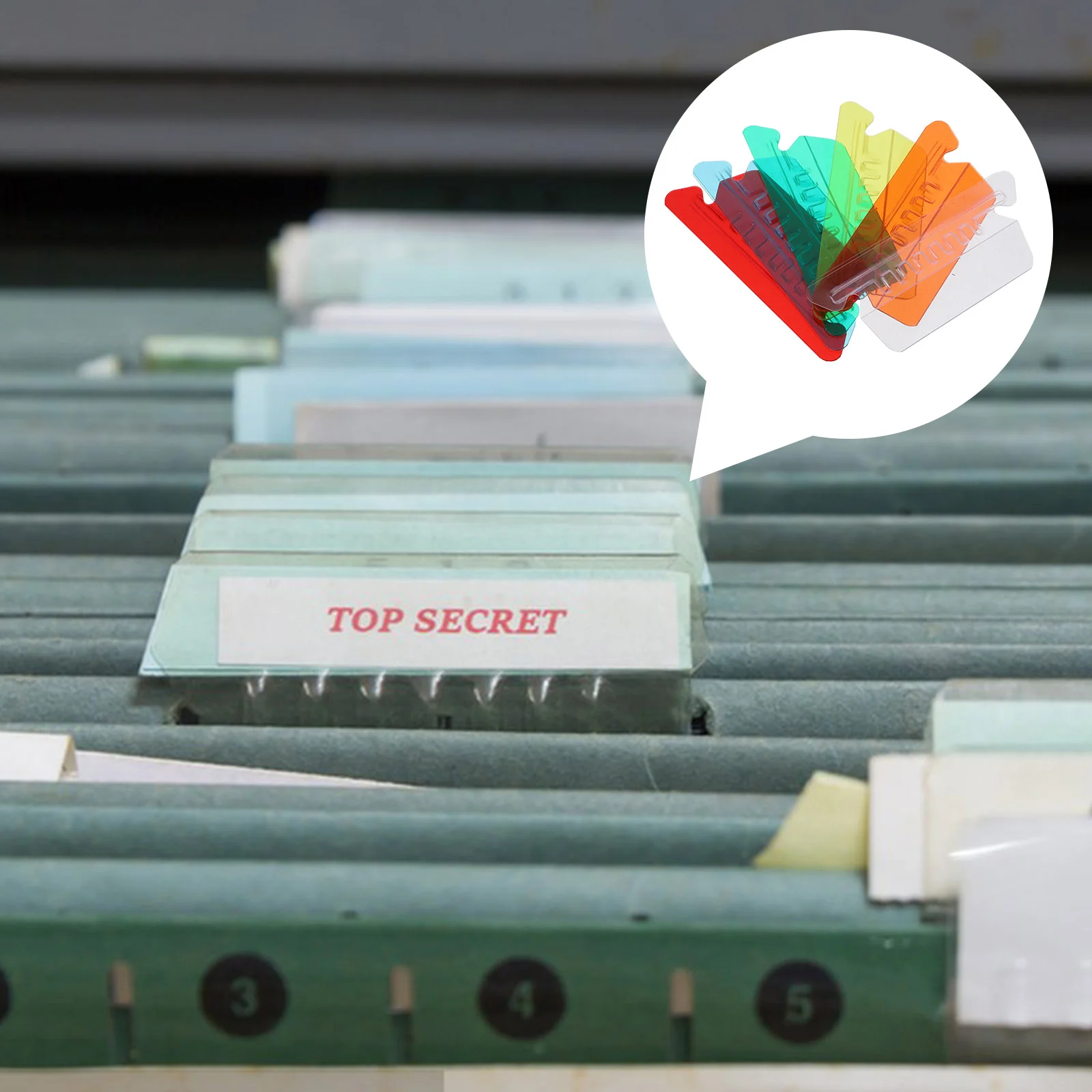 Guolao Color Pvc Label Writing Folder Small Hanging File Folders Tabs and Inserts Detachable for Labels