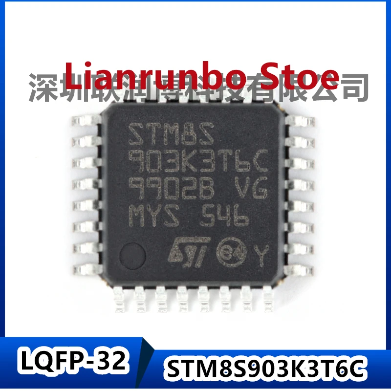 

New original STM8S903K3T6C LQFP-32 16MHz/8KB flash memory/8-bit microcontroller MCU