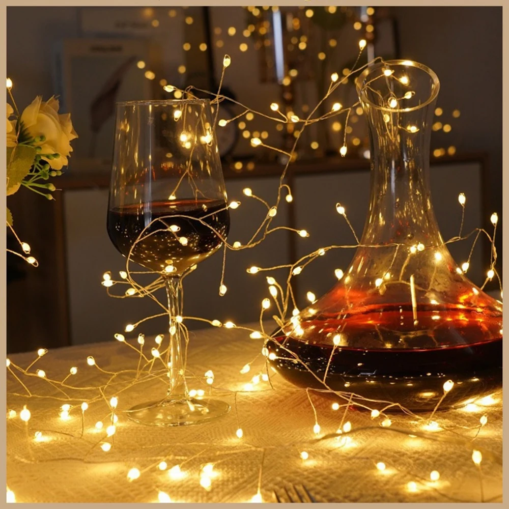 1.5m 3m 6m 9m LED Fairy Lights with 13key Remote Control USB Battery 5V DC Powered Firecracker Weaving String for Home Decor