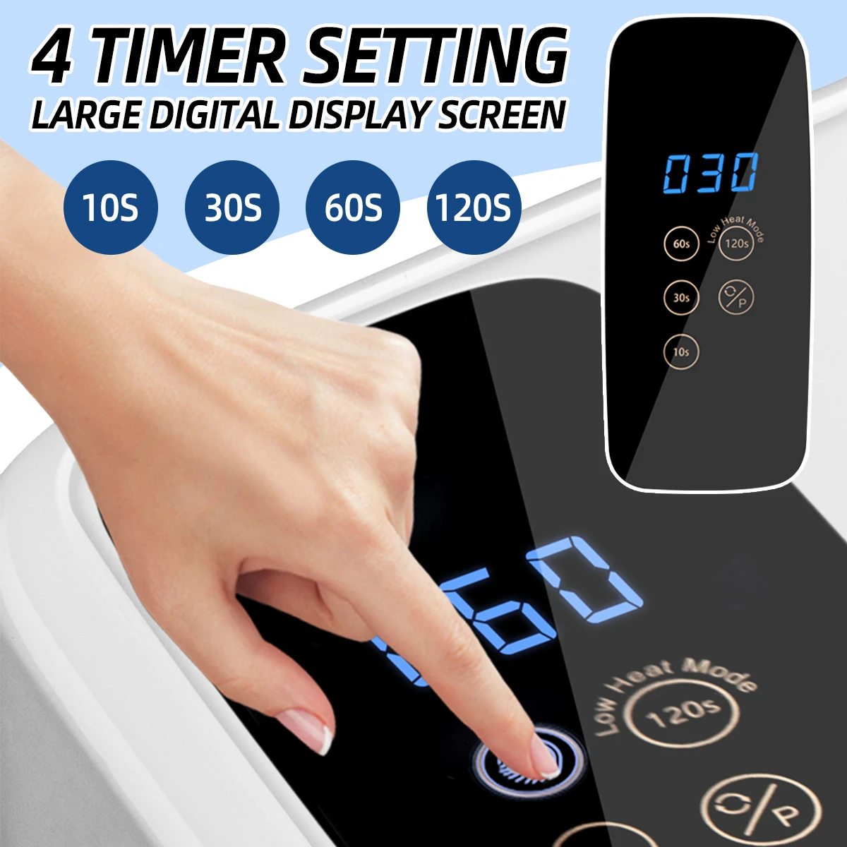 Rechargeable UV LED Nail Lamp Professional Nail Dryer with 69 Beads 4 Timers Settings Large Space and Auto Senso for Home Salons 2