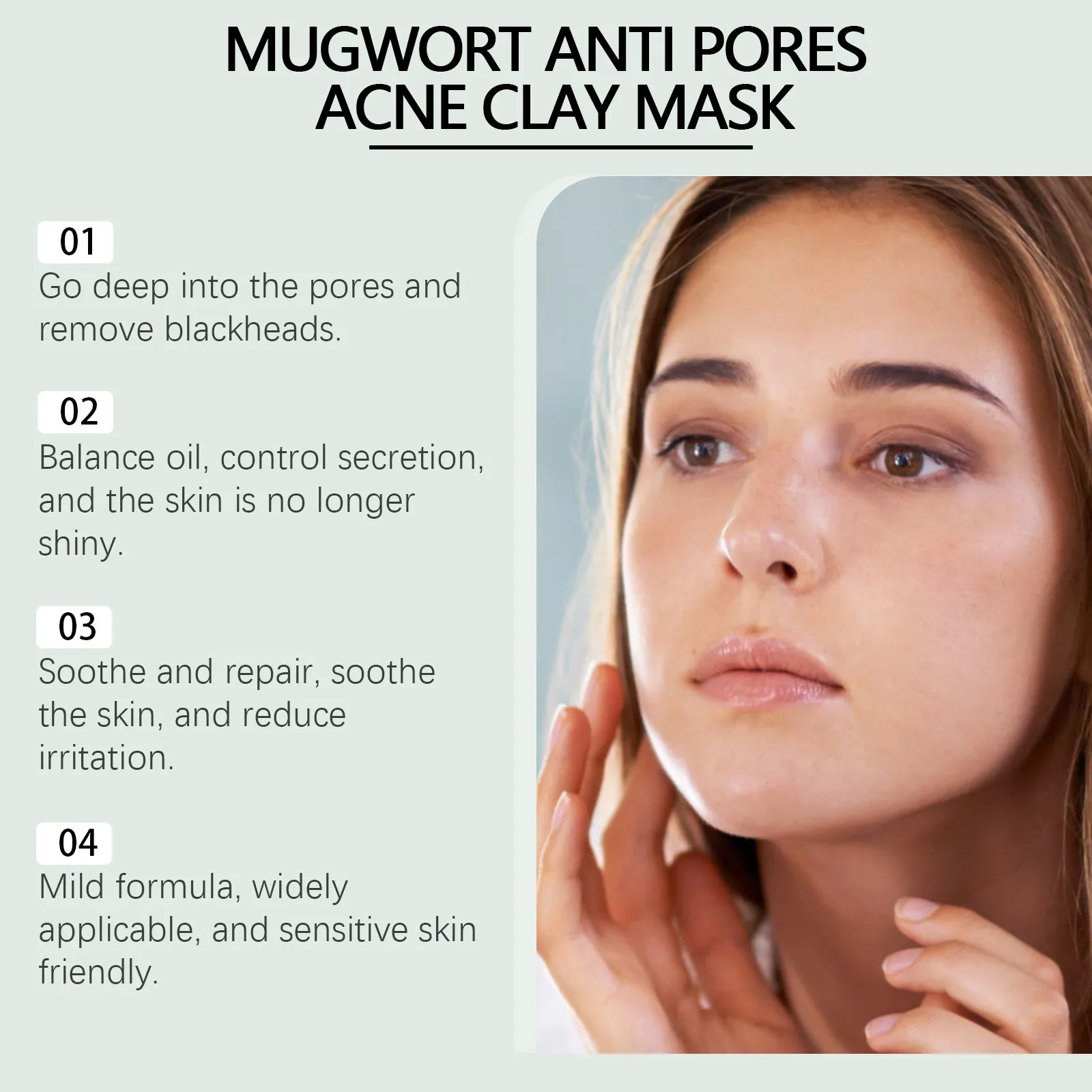 Skintific Mugwort Mask 50g Face Skin Care Deep Moisturizing Pore For Blackheads