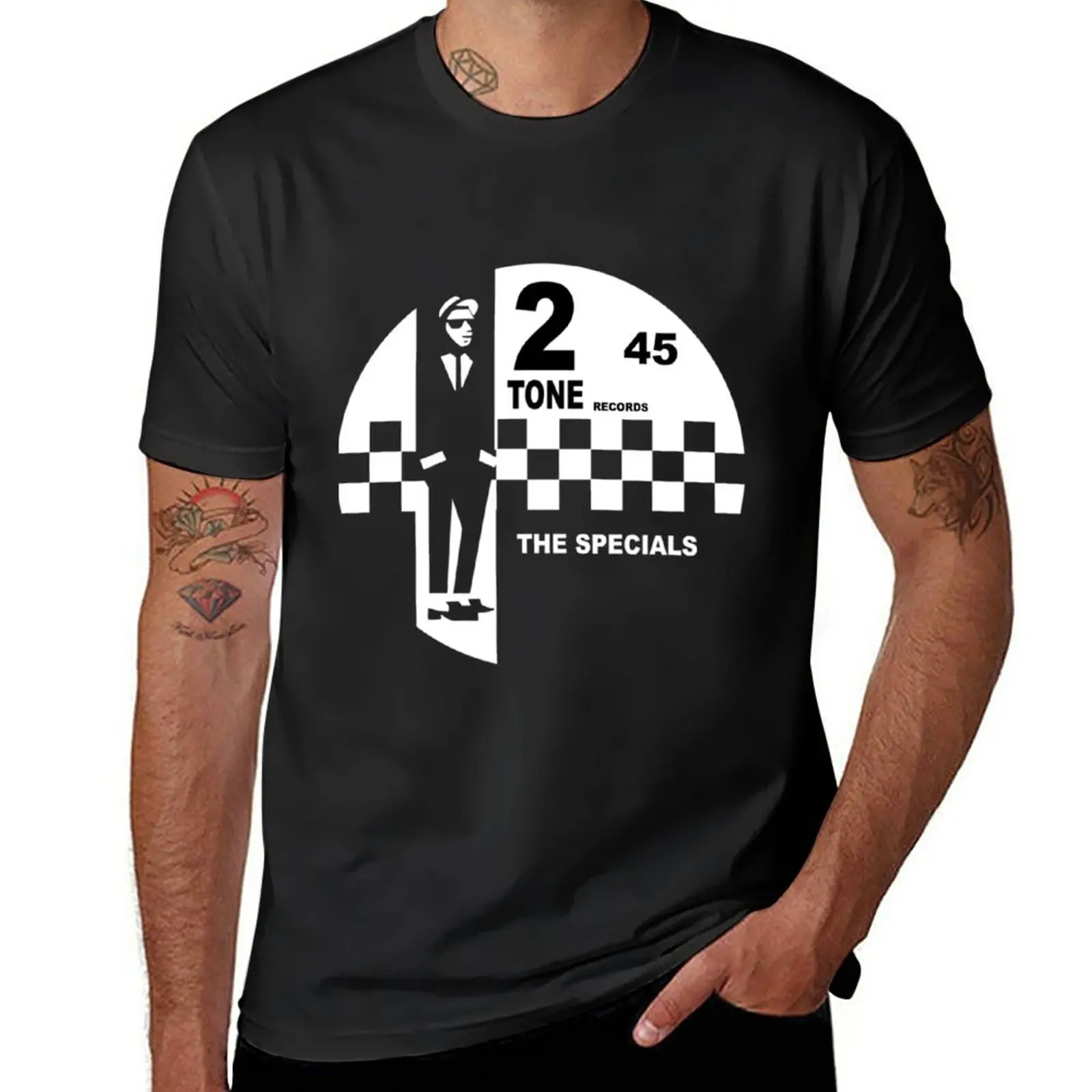 

New 2 Tone Records Shirt - The Specials Ska Label Logo Shirt, Sticker Mask T-Shirt funny t shirt tshirts for men