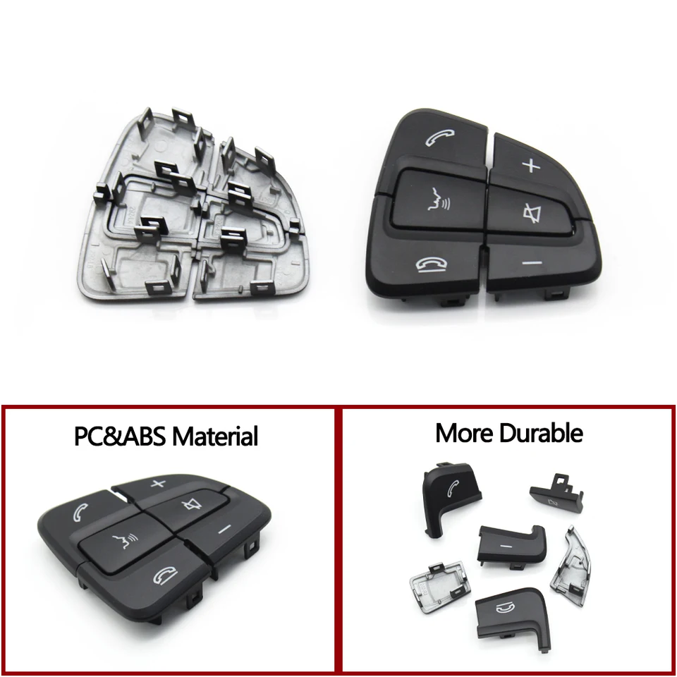 Mercedes Steering Wheel Button Cover Set – Compatible With GLS, GLE, A-Class, CLA & More (Brown, Left Side)