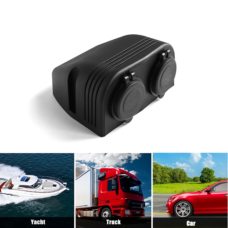 12V USB Outlet 1/2/3 Hole USB Socket Tent Panel RV Cigarette Lighter Socket for Boat ATV Motorcycle Marine USB Outlet Panel 5