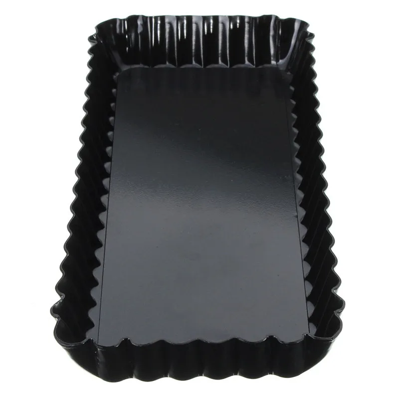Fluted Pie Tart Pan Mold Baking Removable Bottom Nonstick Quiche Tool Rectangle Bakeware template Dishes Cake Pans baking tray for cake mold,baking pan,bread mold,bread baking pan