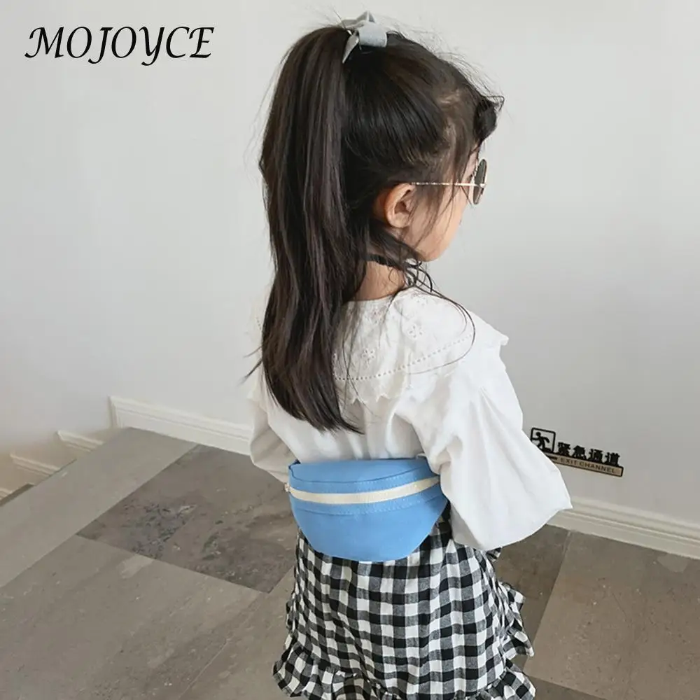 Casual Canvas Chest Bags Children Fanny Bum Purse Waist Solid Messenger Packs Daily Chest Waist Girl Cute Leisure Chest 3