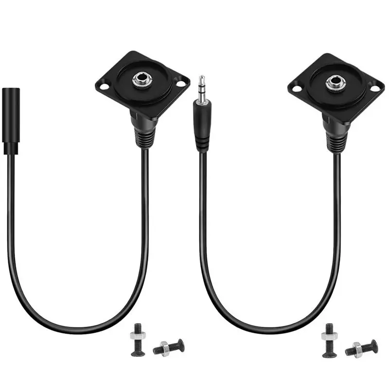 22cm DC3.5mm TRS 암수 패널 짧은 와이어 설치 오디오 커넥터 TRS 1/8 스테레오 헤드폰 설치 소켓