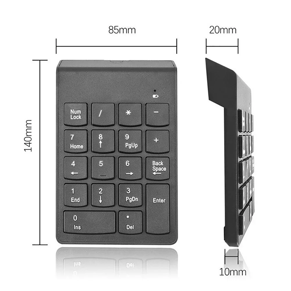 USB 2.4G Wireless Mini Number Keypad 18 Keys Digital Keyboard For iMac/MacBook Air/Pro Laptop PC Notebook Desktop
