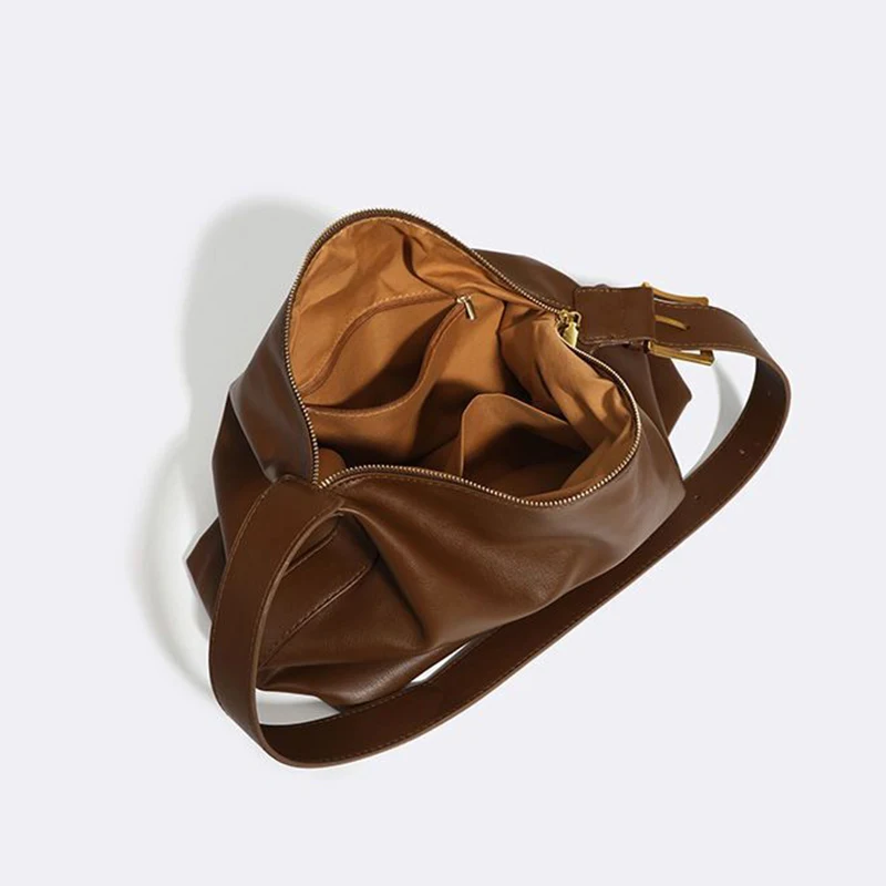 Soft Leather Shoulder Bag Large Capacity Armpit Bag Retro Crossbody Bag Designer Ladies Portable Handbag Totes Purse