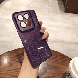Luxury Glitter Plating Soft Silicone Shockproof Case for Xiaomi 14Tpro (PURPLE)