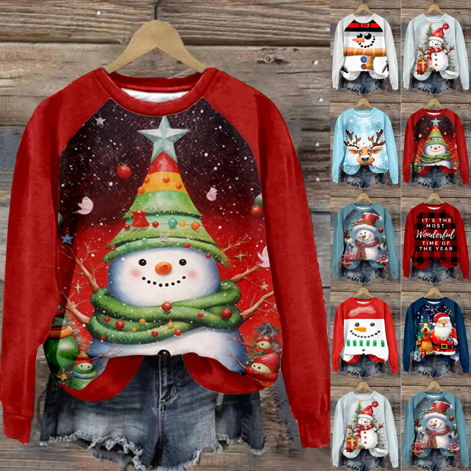 

Women Autumn And Winter Casual Simple Raglan Sleeve Printed Sweatshirt Womens Long Sleeved Round Neck Printed Casual Long Sleeve