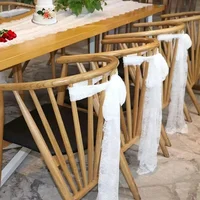 Lot de 6 chemins de table en dentelle blanche 30CMX300CM, chemin de table rustique avec broderie florale de roses pour la décoration de table de mariage ou de fête 5