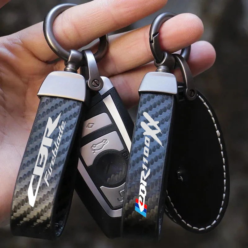 

Motorcycle Key chain Holder Keyrings Lanyard Leather Keyring Accessries for Honda CBR650R CBR900RR CBR1000RR CBR1000XX
