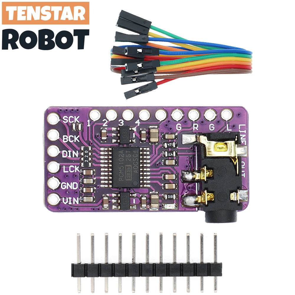 TENSTAR I2S PCM5102A DAC Decoder GY PCM5102 Player Module, pHAT format board digital PCM5102 audio board for Raspberry Pi - Image 2