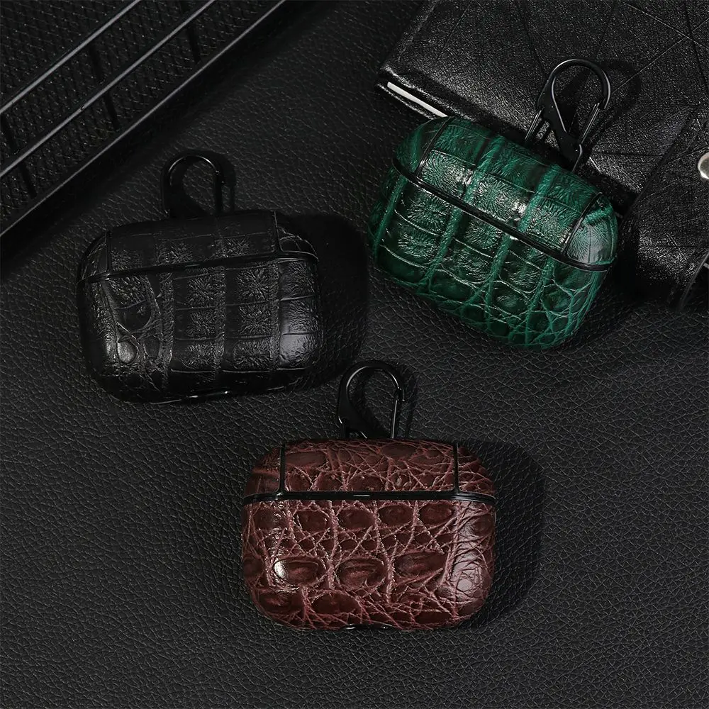 

Аксессуары, кожаный чехол с рисунком под кожу крокодила, полноразмерный защитный чехол для наушников Bluetooth, противоударный чехол для Apple AirPods Pro