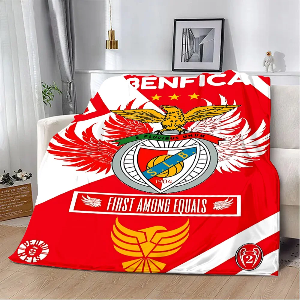 Printed Blanket Football Club B-Benficas Picnic Blankets Warm Blanket Soft and Comfortable Blanket Home Travel Birthday Gift 3
