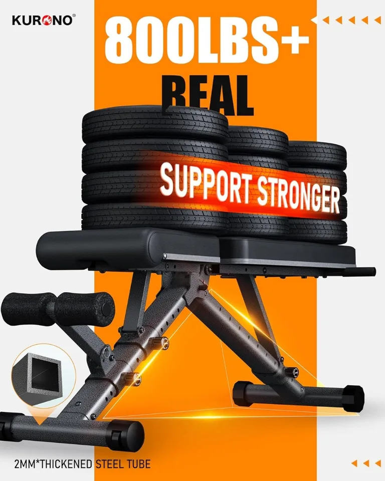 Bench Press VEICK Weight Bench, Workout Bench, Adjustable