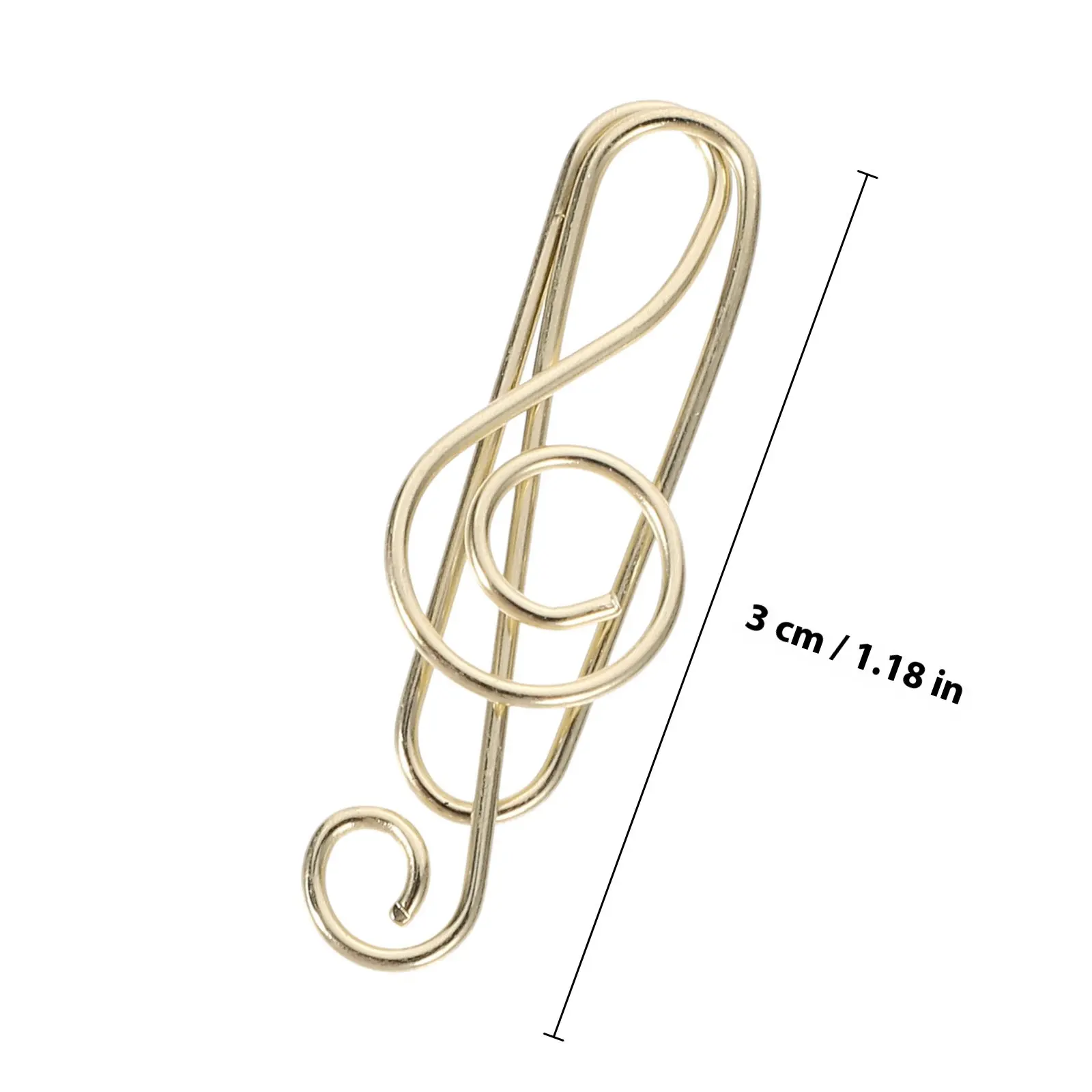 50Pcs 귀여운 음악 노트 종이 클립 파일 문서 클램핑을위한 금속 사무용품 학교 교실 액세서리