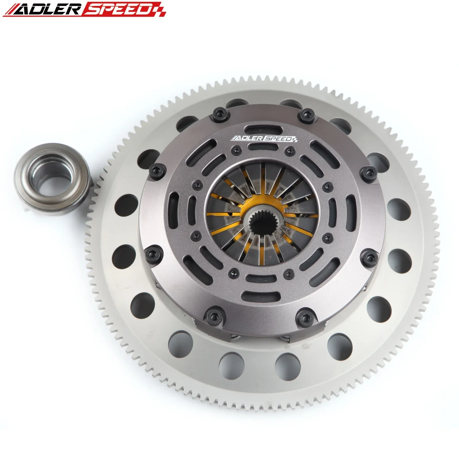 ADLERSPEED 7.25인치 185mm 스프렁 클러치 트윈 디스크 키트 + 플라이휠 (닛산 350Z 인피니티 G35 VQ35DE 중형용)