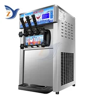Ice Cream Making Machine ZY-168 Stainless Steel Small 1200W Table Type Automatic Commercial Double Storage Cylinder Equipment 1