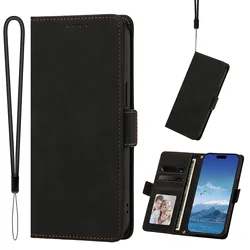 Luxury Leather Flip Wallet Phone Case - Premium Protective Cover for Honor X7e (Black (YB - PT35))