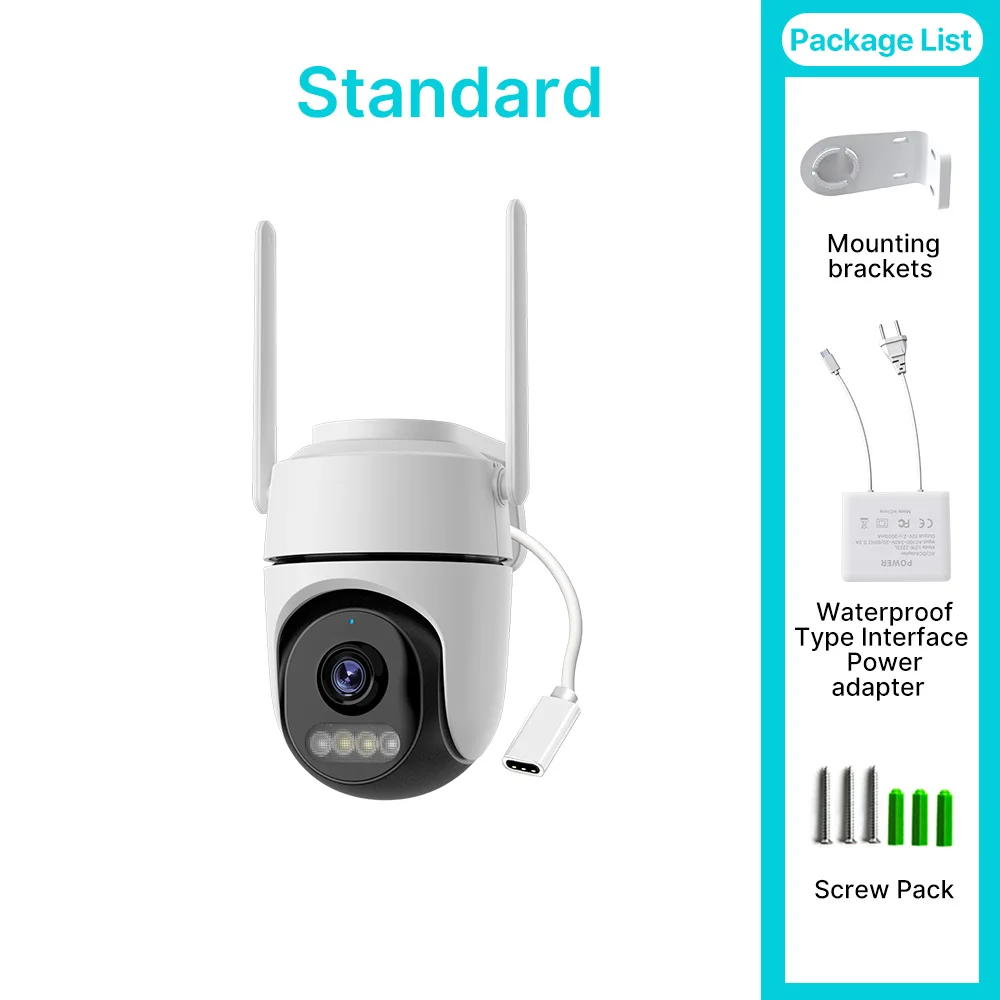 WONSDAR 2 adet PTZ WiFi Kamera Açık IP Kamera Video Gözetim Akıllı Ev Güvenlik Koruması Hareket Algılama Alarmı iCsee