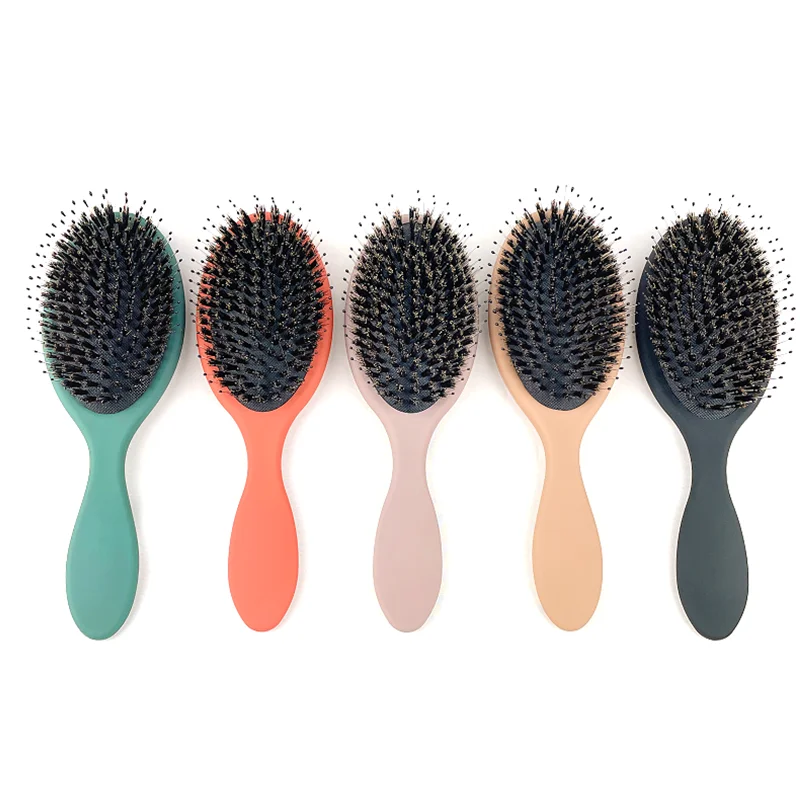 

High Quality Tangle Detangling Hairbrush Paddle Cushion Nylon Boar Bristle Hair Comb Detangling Massage ABS Wet Dry Hair Brush