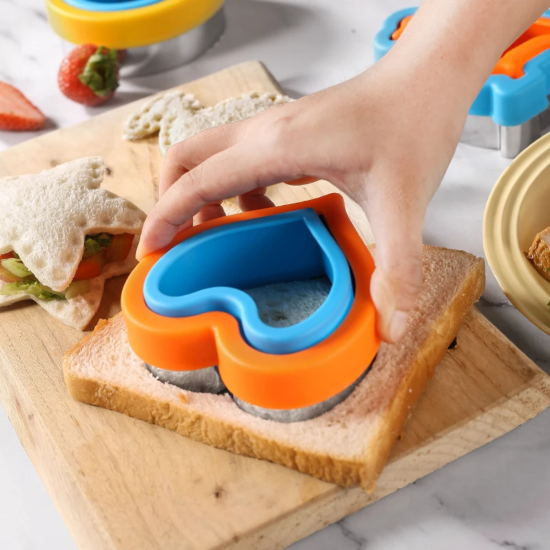 Dinosaur-Shaped Sandwich & Cookie Cutter Mould for Kids' Bento Creations