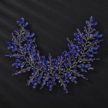 13Colors Trendy Silver Rhinestone Crystal Headband for Wedding Bride Hair Accessories Bridal Silver Handmade Head Jewelry Tiara