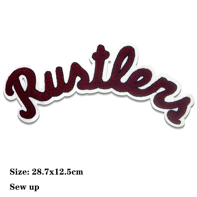 Mehrfarbiger Buchstaben-Aufnäher, Chenille-Symbol, englisches Handtuch, Stickerei-Applikation, Aufnäher für Kleidung, DIY, zum Aufbügeln auf den Aufklebern – Detail 1