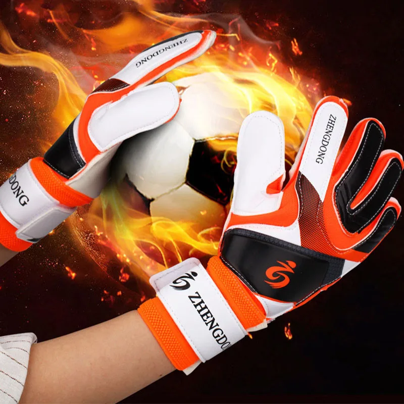 1Pair Soccer Goalkeeper Gloves Finger Protection Goal Thickened Latex Football Gloves Primary And Secondary School Student Adult