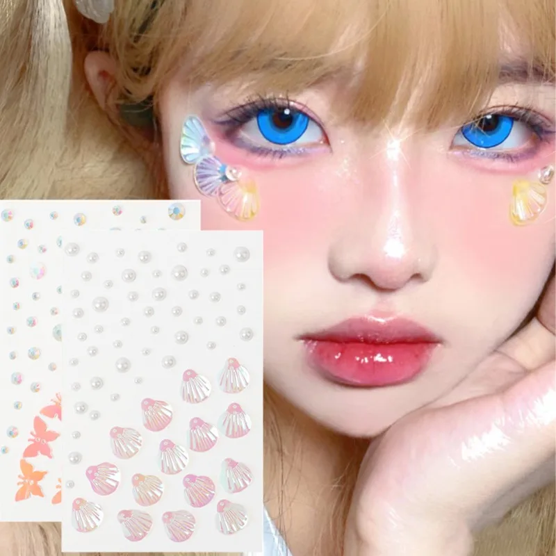 

Festival Eyes Face Makeup Diamond Sticker DIY Body Crystal Gems Tattoo Adhesive Acrylic Rhinestone Nail Art Decoration Stickers